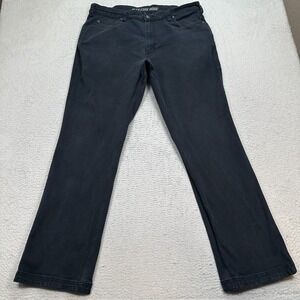 Duluth Trading Co Flex Fire Hose Black Denim Jeans Men's 40x34 (FITS 38x34)